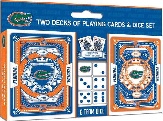 MasterPieces NCAA Florida Gators 2 Pack Cards and Dice Set