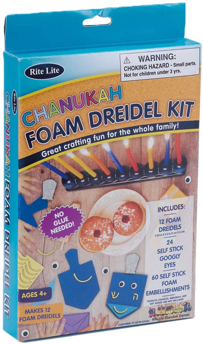 Hanukkah Dreidel Self-Adhesive Foam Shapes for Arts & Craft