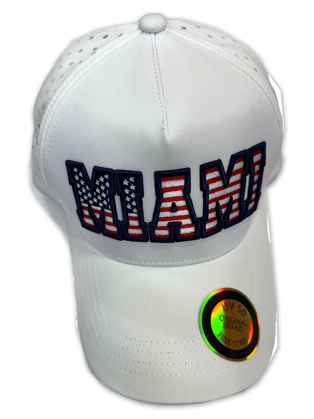 Miami Breathable Mesh Polyester Hats Assortment, Adult Size UV 50 - One Size Fits Most, Dad or Mom Gift Baseball Cap