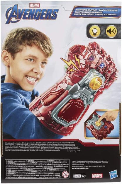 Avengers Marvel Endgame Red Infinity Gauntlet Electronic Fist Roleplay Toy with Lights and Sounds for Kids Ages 5 and Up