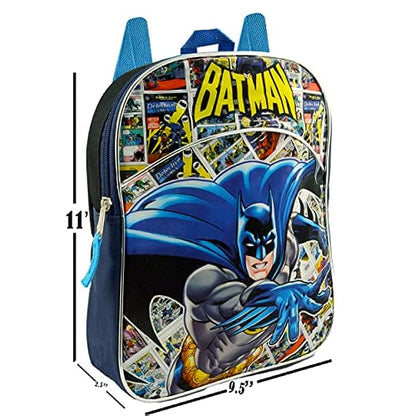Batman DC Comics Backpack for Boys Kids ~ Batman School Supplies, 11 inches