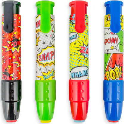 OOLY Comic Attack ClickIt Kids Eraser (1 Count Random Style Pick)
