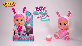 Cry Babies Loving Care Coney | Baby Doll That Cries Real Tears With Pyjamas & 3 Accessories – Toy And Gift For Boys And Girls