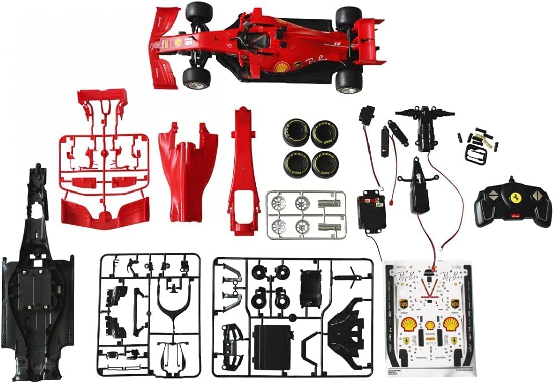 Ferrari F1 SF1000 RC Car 1:16 Scale 2.4GHz Remote Control Car 65 pieces Building Kits F1 Model Vehicle Toy