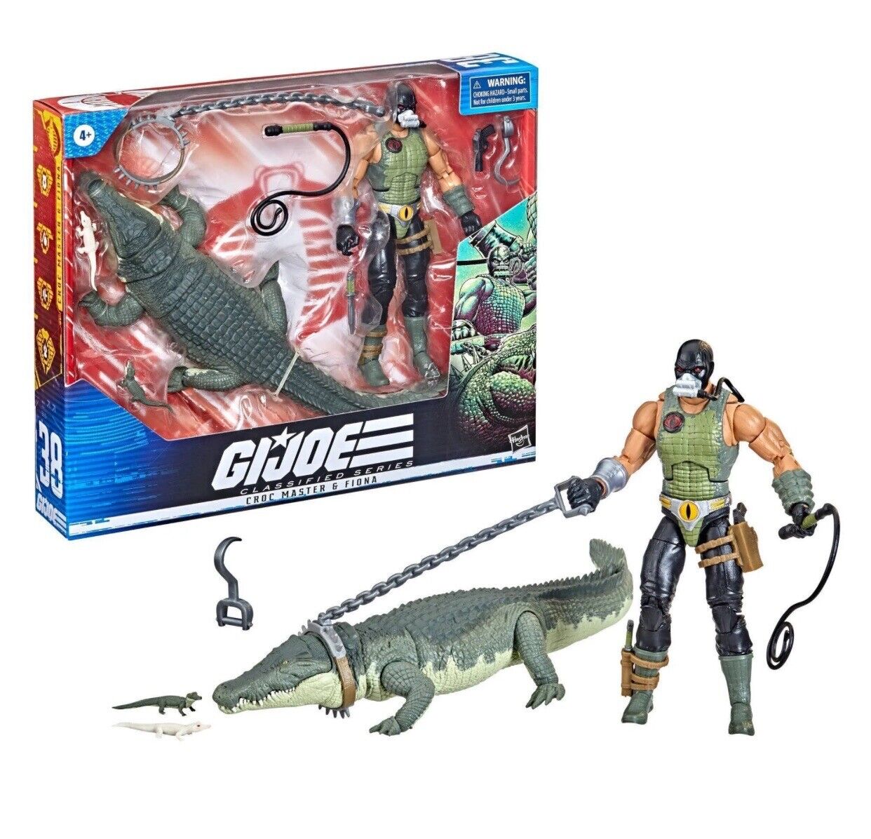 G.I. Joe Classified Series Croc Master & Fiona Action Figures 38 Collectible Premium Toys With Accessories 6-Inch