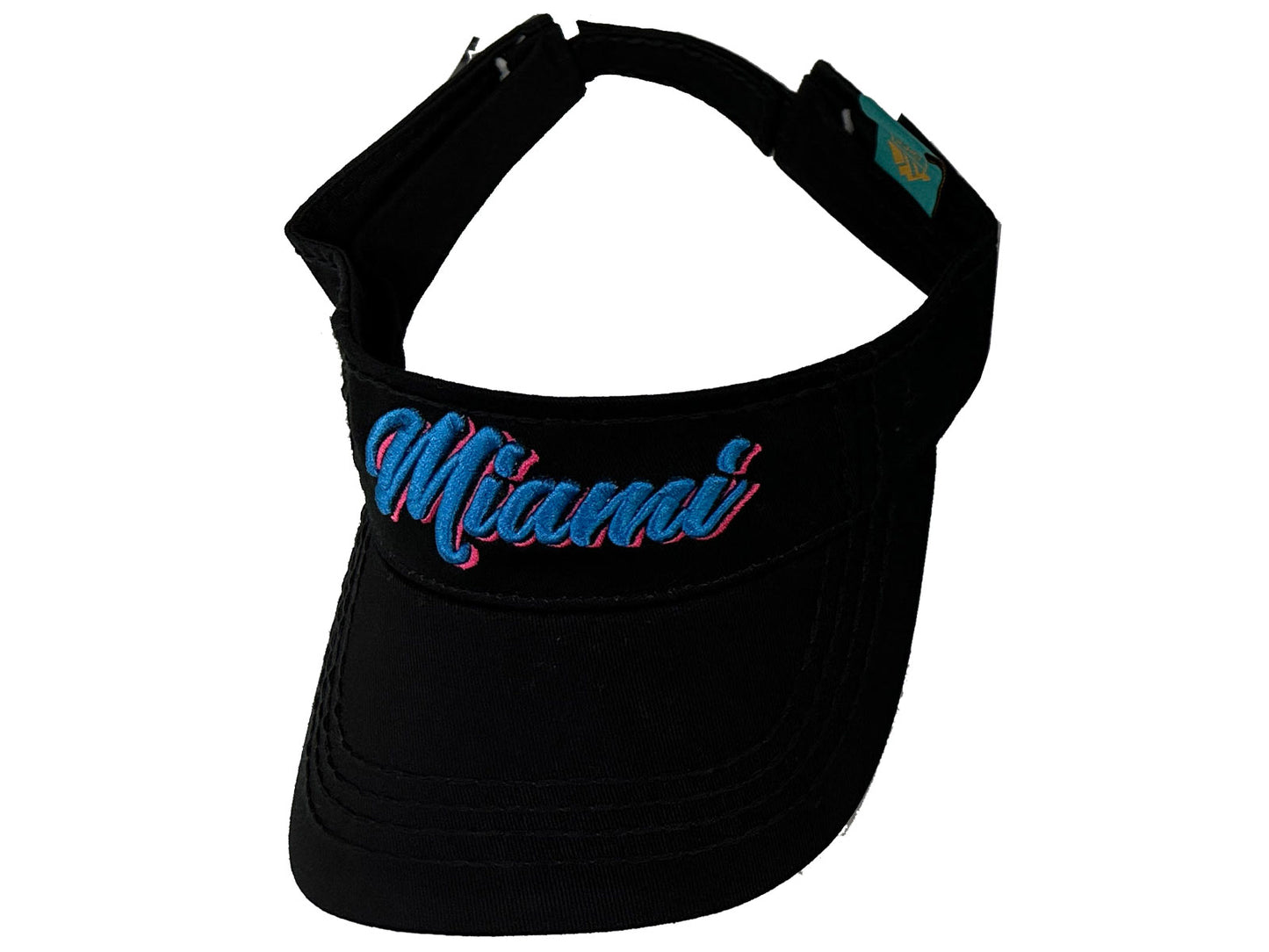 Miami Florida Style Visor Hat Adult Size- Women's and Men's Colors - One Size Fits Most