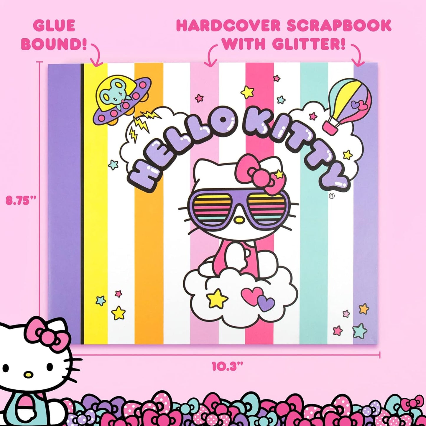 Hello Kitty All-in-One DIY, Design Your Own Scrapbook with Over 250 Essentials, Great Hello Kitty Toys for Weekend Activity, Photo & Keepsake Album for Kids