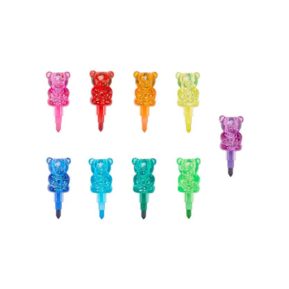 OOLY Bunch O' Bears Gummy Bear Stacking Crayon - Great Girls Gifts