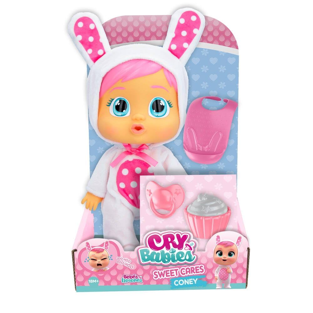 Cry Babies Loving Care Coney | Baby Doll That Cries Real Tears With Pyjamas & 3 Accessories – Toy And Gift For Boys And Girls