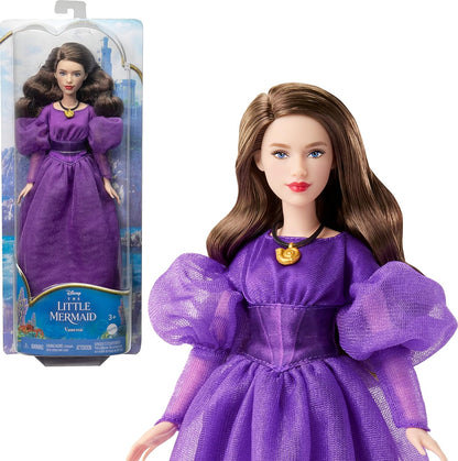 Mattel Disney The Little Mermaid Vanessa Fashion Doll 12" in Signature Purple Dress, Toys Inspired by The Movie