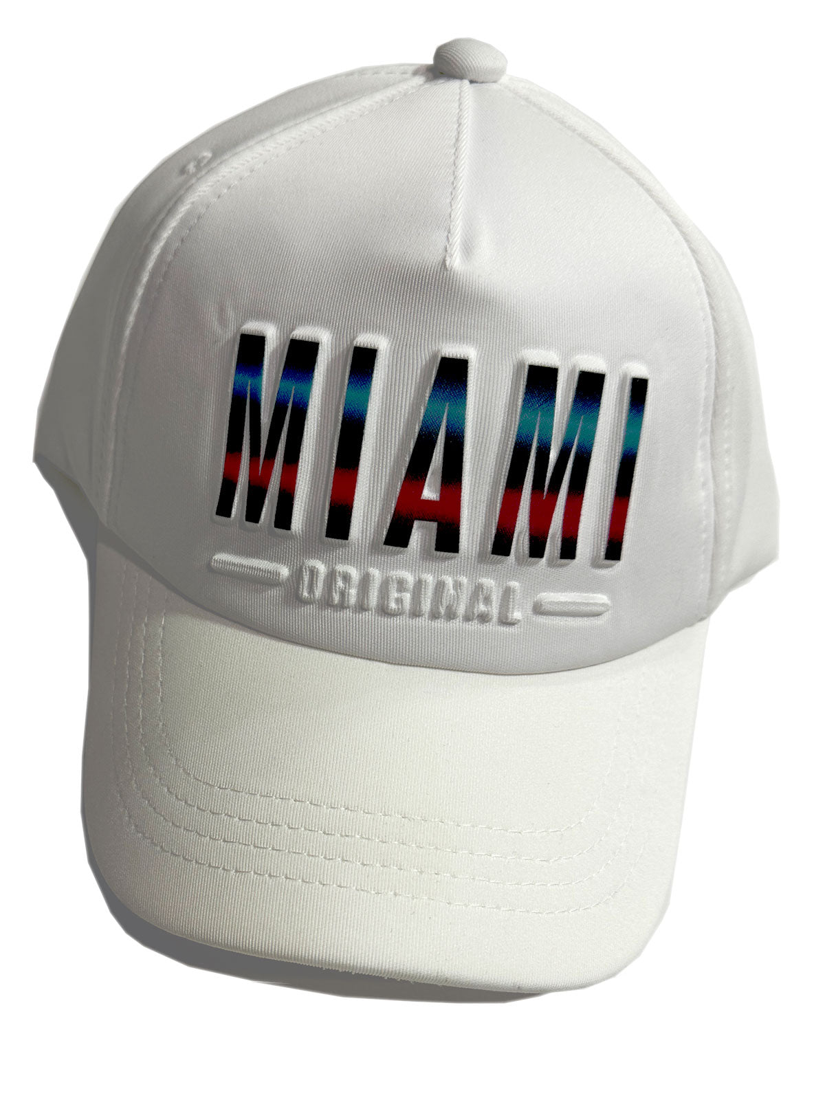 Miami Original Neon 3D Style Hats, Adult Size - One Size Fits Most, Dad or Mom Gift Miami Baseball Cap