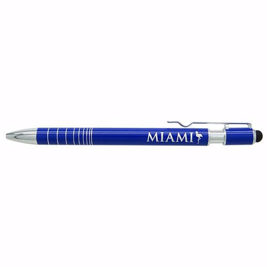 Miami Beach/Florida Ball Point Metal Pen with or Without Stylus - Great Miami Florida Souvenir Gift, 1ct