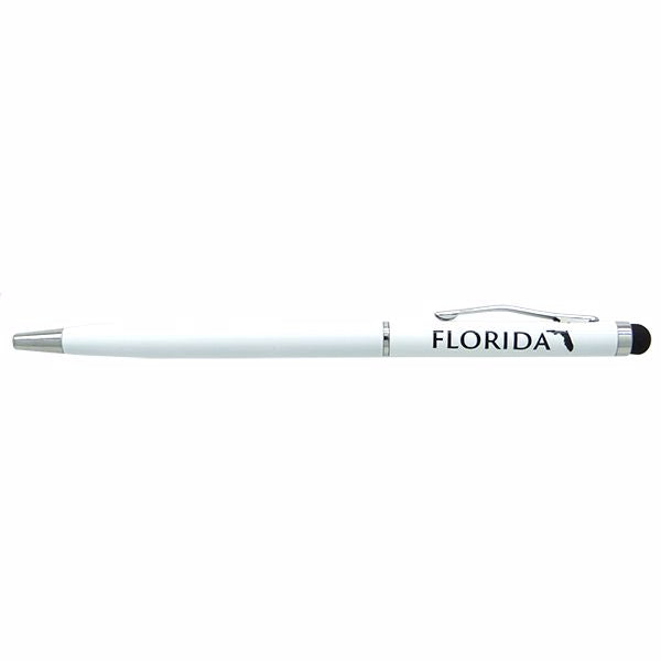 Miami Beach/Florida Ball Point Metal Pen with or Without Stylus - Great Miami Florida Souvenir Gift, 1ct