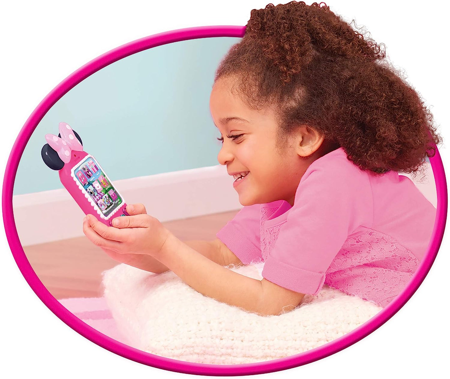 Minnie Bow-Tique Why Hello Pretend Play Cell Phone, Lights and Sounds, Kids Toys for Ages 3 Up by Just Play