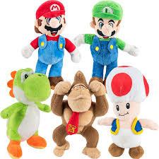 Nintendo Plush Figures 10" to 12" Assortment Mario, Luigi, and more (1 Random Style Pick)