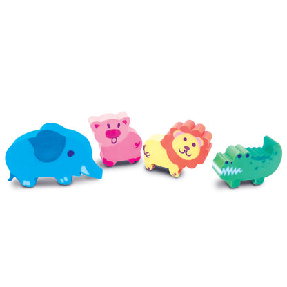 Noah's Ark Party Eraser Set, favors, 4-piece Stationery Must for Kids