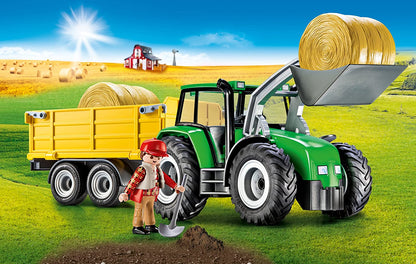 Playmobil Tractor with Trailer Playset Toy