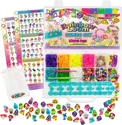 Rainbow Loom® Loomi-Pals™ Combo Set, Features 60 CUTE Assorted LP Charms, Happy Looms, Hooks, Alpha & Pony Beads, 2300 Colorful Bands