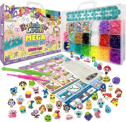 Rainbow Loom® Loomi-Pals™ MEGA Set, Alpha & Pony Beads, 5600 Colorful Bands All in a Carrying Case for Boys and Girls 7+