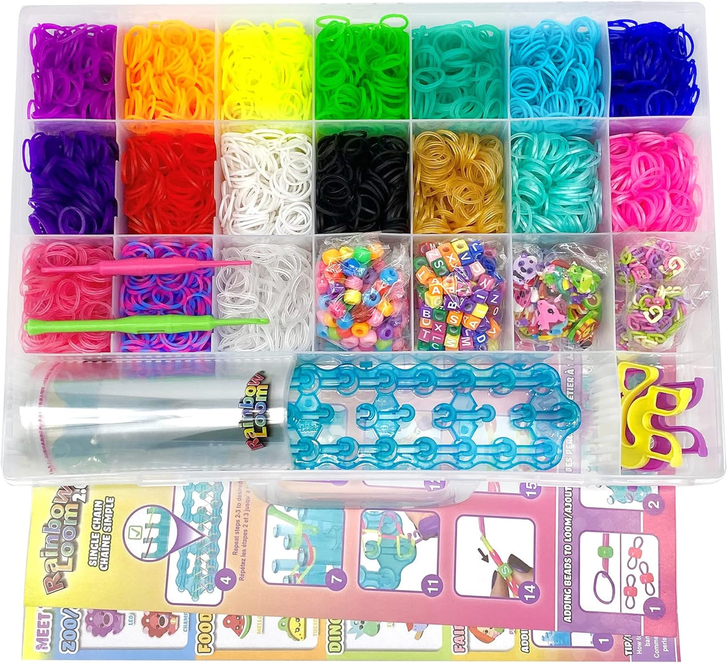 Rainbow Loom® Loomi-Pals™ MEGA Set, Alpha & Pony Beads, 5600 Colorful Bands All in a Carrying Case for Boys and Girls 7+