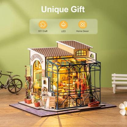 Rolife Emily’S Flower Shop 3D Diy Flowerist House Puzzle