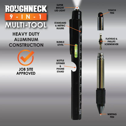 Roughneck 9-in-1 Pen Multi-Tool - Must Home Tool & Family Gift