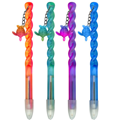 Twisty Pen with Sea Animals Pendant - Great Family Souvenir Gift (Random Color Pick, 1 Count)
