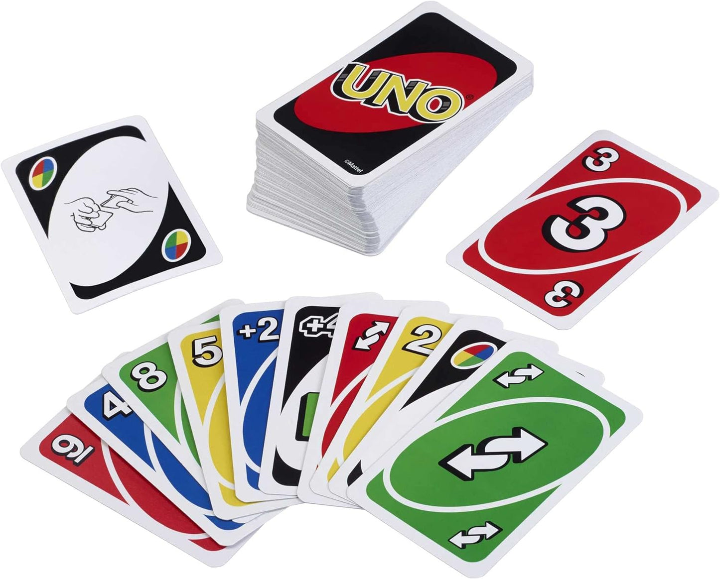 UNO - Classic Colour & Number Matching Card Game - 112 Cards - Customizable & Erasable Wild - Special Action Cards Included