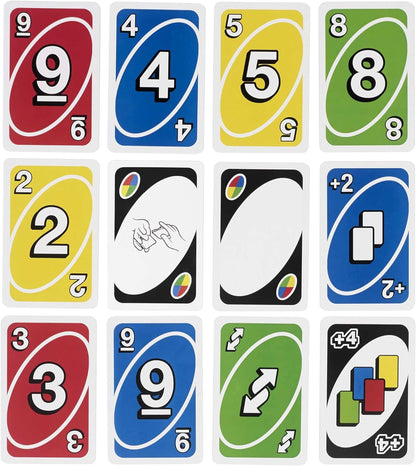UNO - Classic Colour & Number Matching Card Game - 112 Cards - Customizable & Erasable Wild - Special Action Cards Included