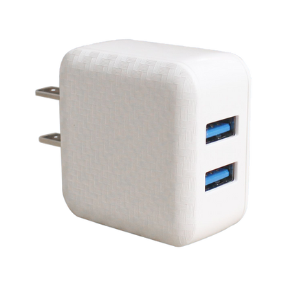 USB Wall Charger, 2 Port 2.1Amp Fast Brick Base Adapter Charging Plug - Charger Box for iPhone, iPad, Samsung, Android