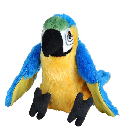 Wild Republic 12292 Macaw Parrot Plush, Stuffed Animal, Plush Toy, Gifts for Kids, 8", Cuddlekins
