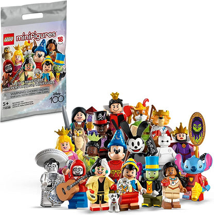 LEGO Minifigures Disney 100 Limited Edition 71038 Collectible Figures, Surprise Buildable Disney Characters for Role Play (1 Random Figure)