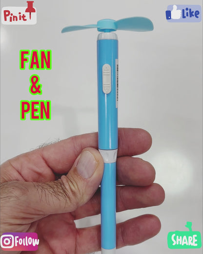 Retractable Ballpoint Pen Fan, Conical Point, 0.5 mm, Black Ink - Great Gadgets Gift for Dad, Mom or Friends Birthday's