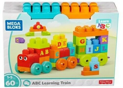 Mattel Mega Bloks First Builders ABC Learning Train Building Set, Includes Blocks letters A through Z