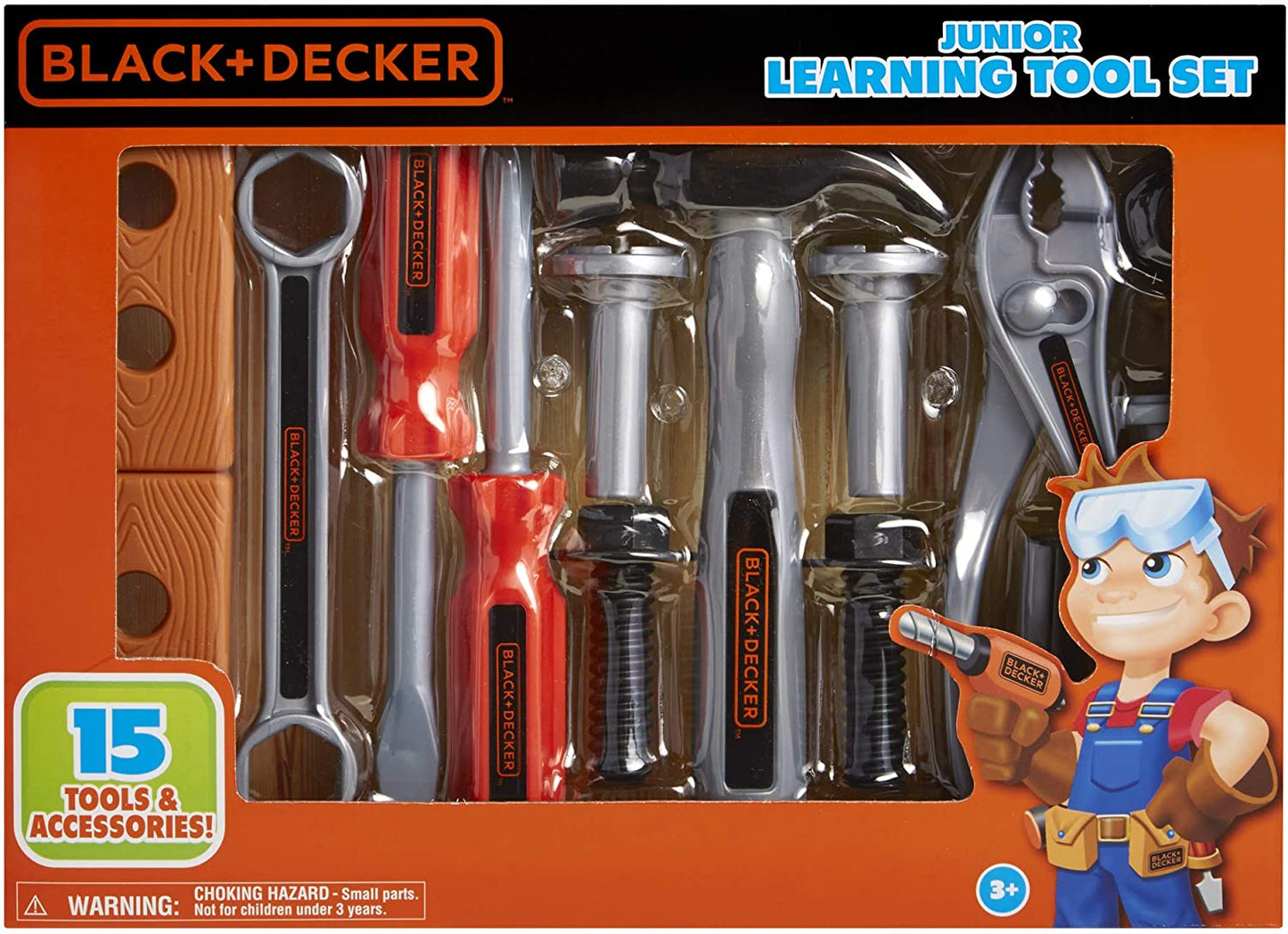 Jakks- Black & Decker Lil Builder Tool Set - 15 Tools & Accessories Playset Toy