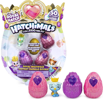 Hatchimals CollEGGtibles Surprise Eggs, Royal Multipack with 4 Hatchimals and Accessories, for Kids Aged 5 and up (Styles May Vary)