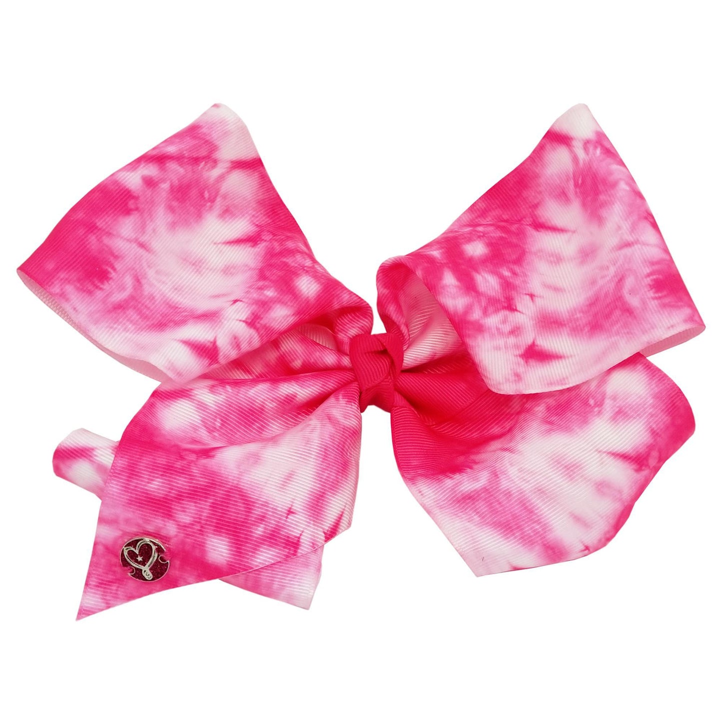 JoJo Siwa  Large Cheer Hair Bow (Neon Pink Tie Dye)