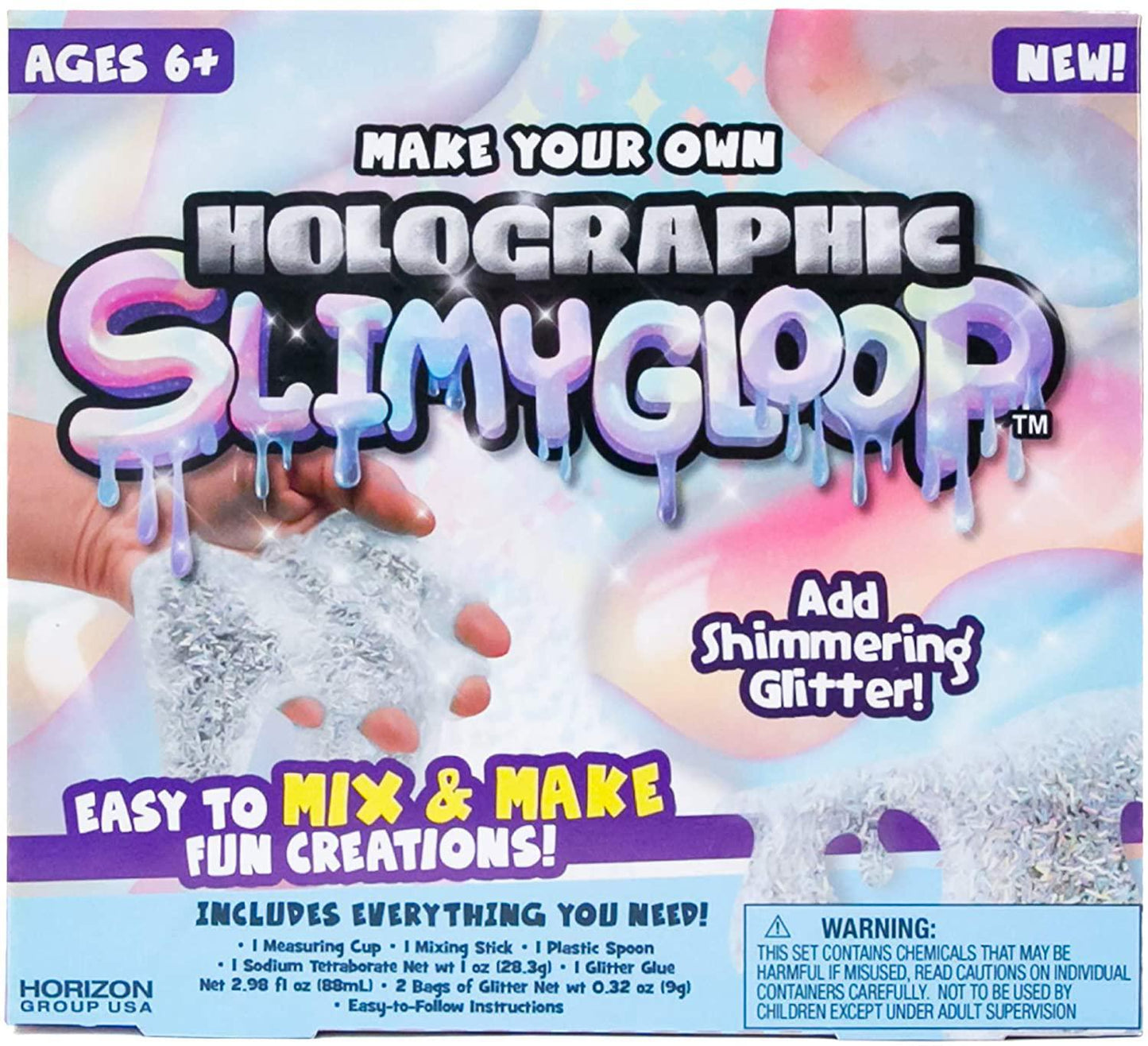 SLIMYGLOOP Make Your Own Holographic DIY Slime Kit by Horizon Group USA