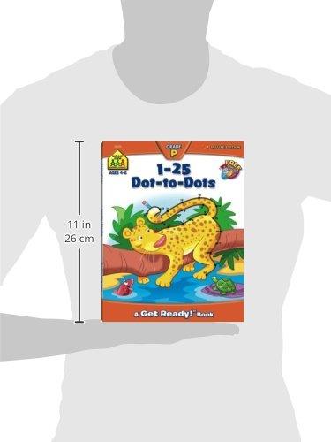 1-25 Dot-to-Dots Preschool Workbook - A frolicking collection of animal friends and playful scenes.