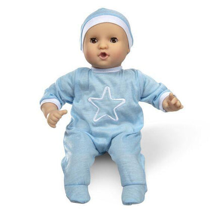 Melissa & Doug Mine to Love Jordan 12” Light Skin-Tone Boy Baby Doll with Romper, Cap, Pacifier