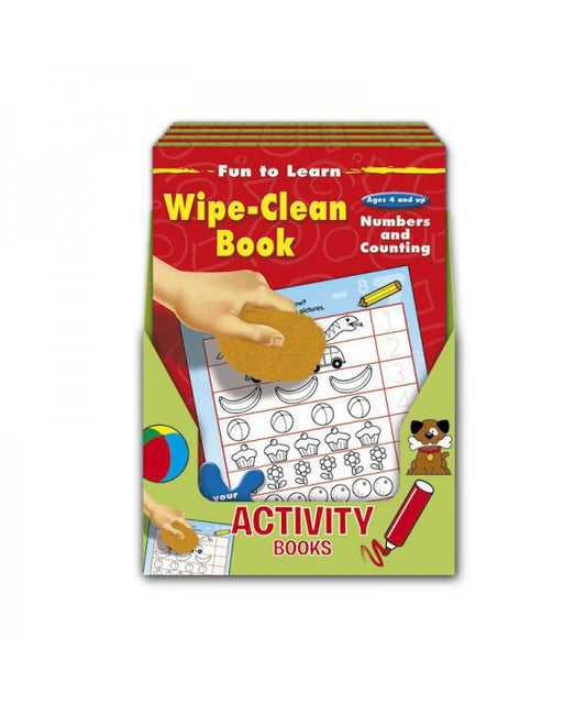 Children's Fun to Learn Wipe-Clean Coloring and Sticker Activity Book, Numbers and Counting