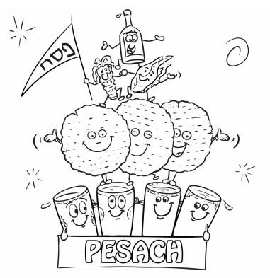Passover Paint Book Water Craft, Includes 12 Coloring Pages- Great Passover Gift