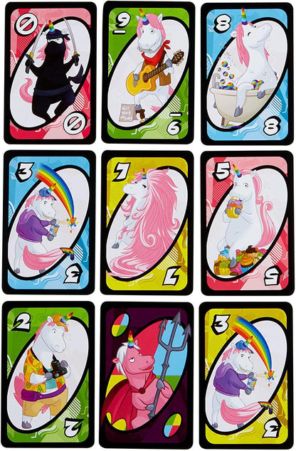 UNO: UNOcorns - Playing Card Game, Colorful Unicorns! - Includes 112 Cards, For 2 to 10 Players, Ages 7