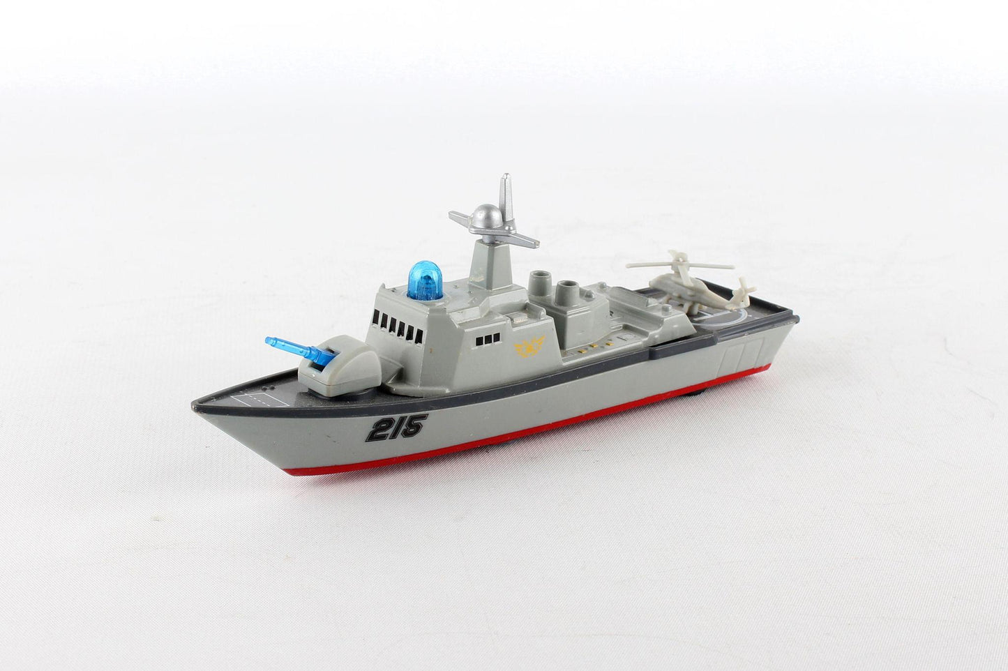 Diecast Military PMT1602 Battleship Aircraft Carrier Pullback Vehicle Model Warship Toy with Sound & Lights