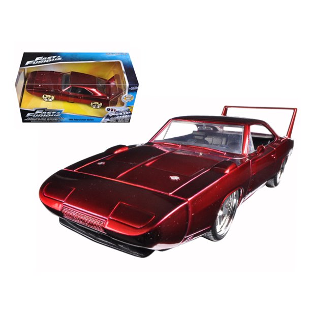 1969 Dodge Charger Daytona Red Die-cast Vehicle \Fast & Furious 7\" Movie 1/24 Diecast Model Car by Jada "