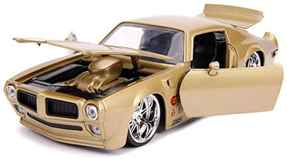 StarSun Depot New 1972 Pontiac Firebird Gold Metallic Hooker Bigtime Muscle 1/24 Diecast Model Vehicle Car by Jada