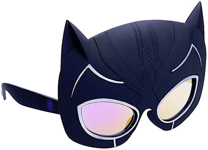 Sun-Staches Officially Licensed Lil' Character Black Panther Kids Sunglasses, Black, White, One Size SG3382