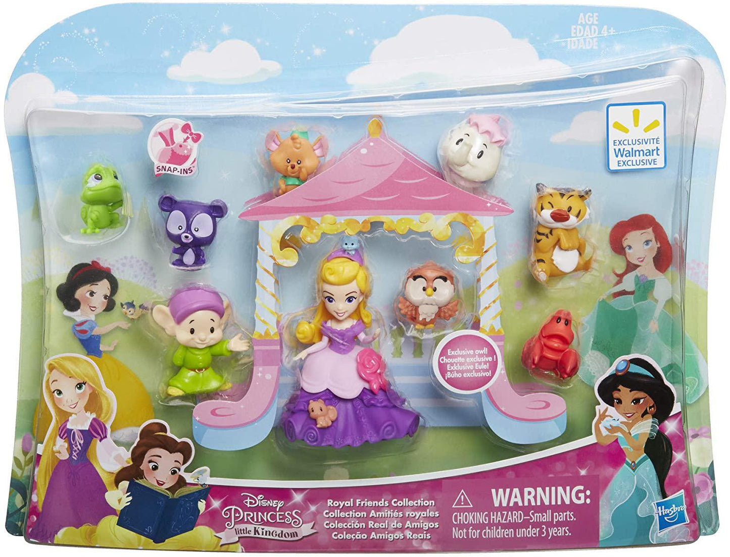Little Kingdom Disney Princess Royal Friends Collection - 9-Piece set includes Aurora, Pascal, Dopey, Gus, Rajahah and more