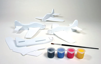 Creativity for Kids Four Foam Fliers Mini Planes Craft Kit - Paint 4 Foam Airplanes