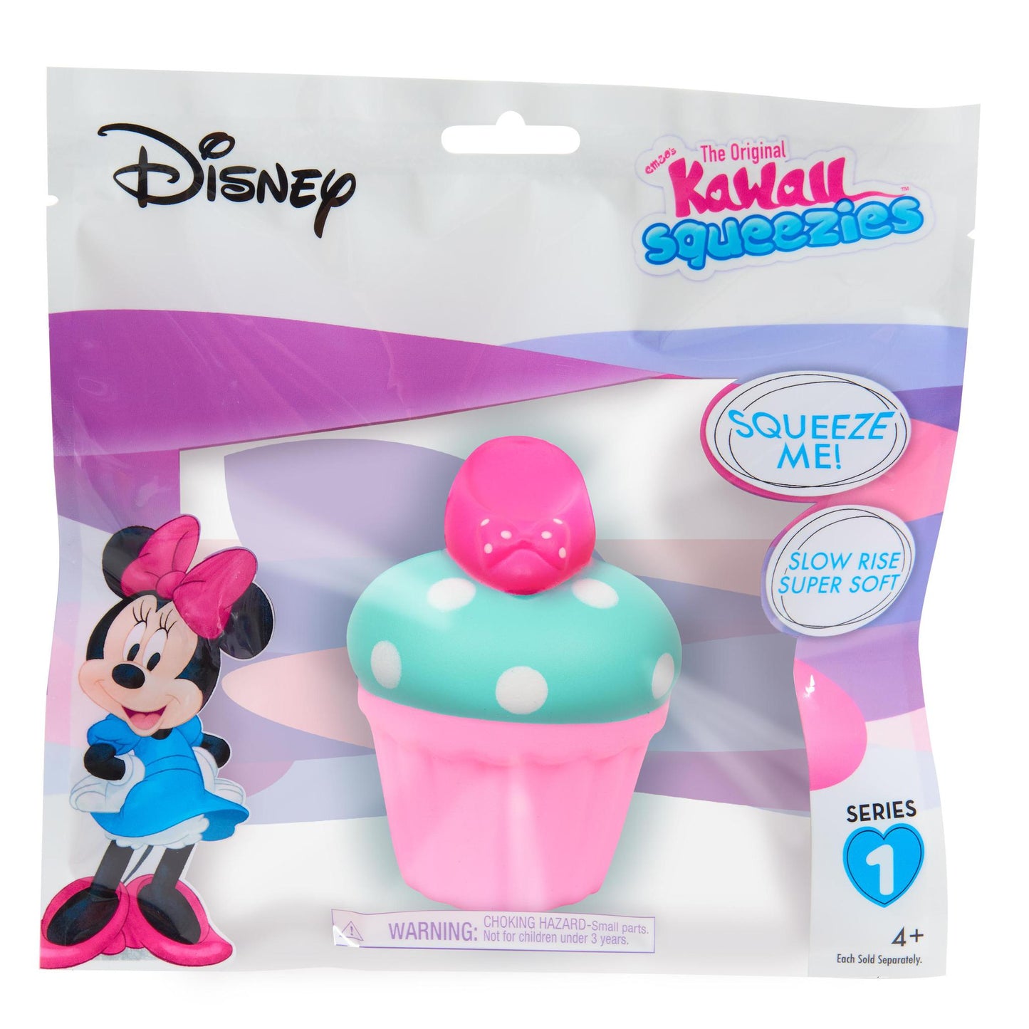Disney Pretend Play Food - Minnie Mouse Kawaii Squeezies: Toast, Ice Cream Bar, Donut, Cream Puff, Cake, Rice Krispy, Teacup